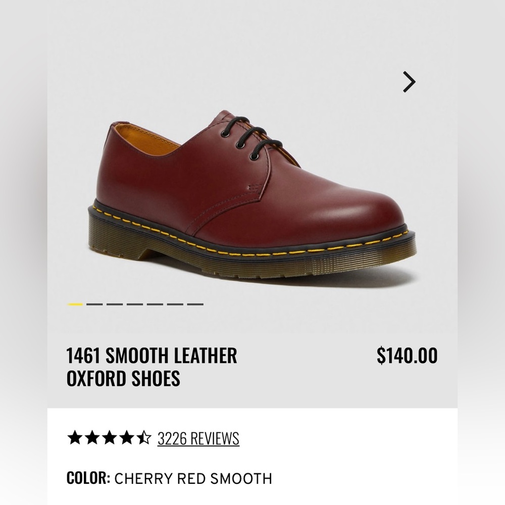 Dr Martens 1461 SMOOTH LEATHER OXFORD SHOES
